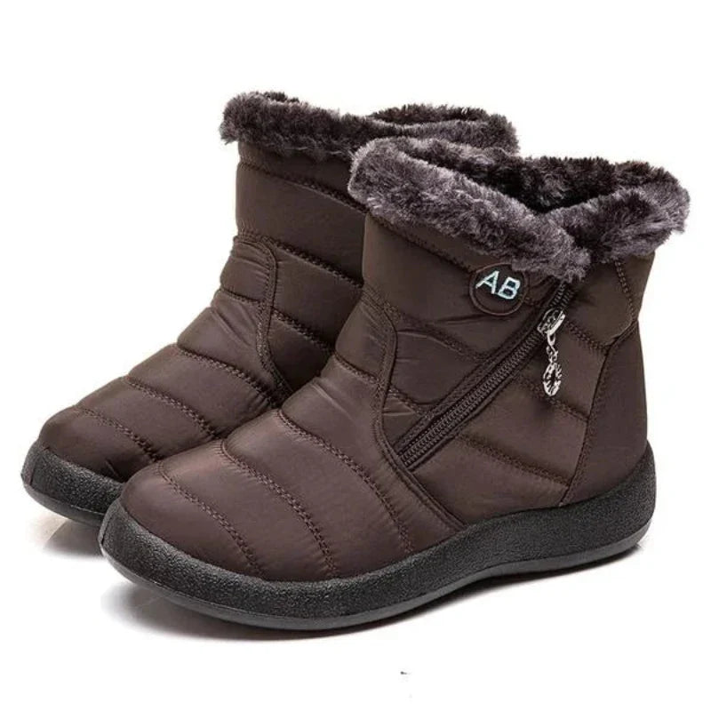 Anti-Slip Winter Boots with Warm Fur Lining - Unisex brown