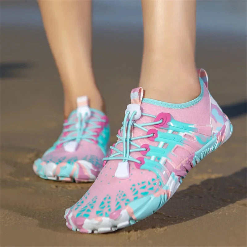 Barefoot Breathable & Flexible Aquatic Sneakers - For Kids and Adults pink