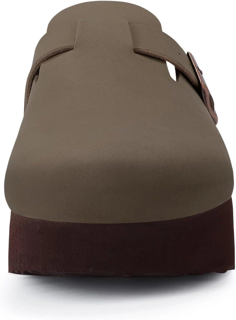  Boston Suede Slippers with Wedge Soles green1