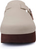 Boston Suede Slippers with Wedge Soles grey1