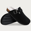 Boston comfortable & Warm Fur-Lined Slippers – Unisex black1