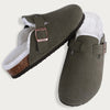 Boston comfortable & Warm Fur-Lined Slippers – Unisex green