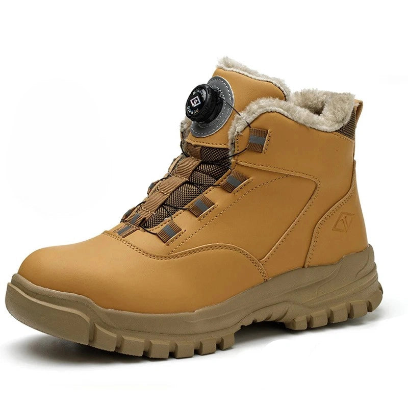 Warm Safety Boots with Rotating Button