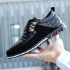 Breathable Casual Leather Sneakers black3