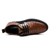 Breathable Casual Leather Sneakers brown2