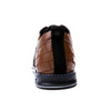 Breathable Casual Leather Sneakers brown3