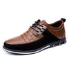 Breathable Casual Leather Sneakers brown