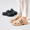 Breathable Clogs with Thick Sole khaki1