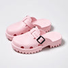 Breathable Clogs with Thick Sole pink
