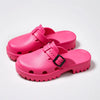 Breathable Clogs with Thick Sole red