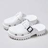 Breathable Clogs with Thick Sole white