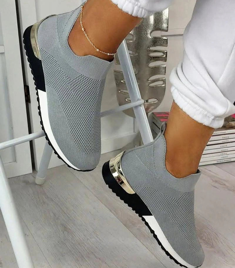 Breathable & Elegant Slip-On Sneakers grey1