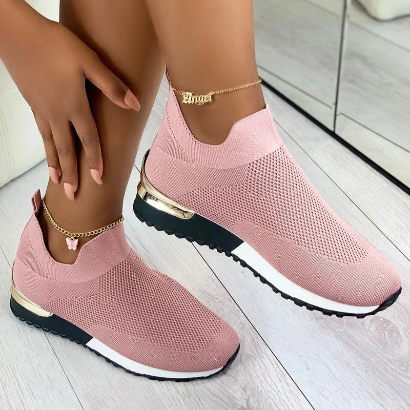 Breathable & Elegant Slip-On Sneakers pink