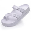 Breathable & Non-Slip Adjustable Double Buckle Sandals - For Women white