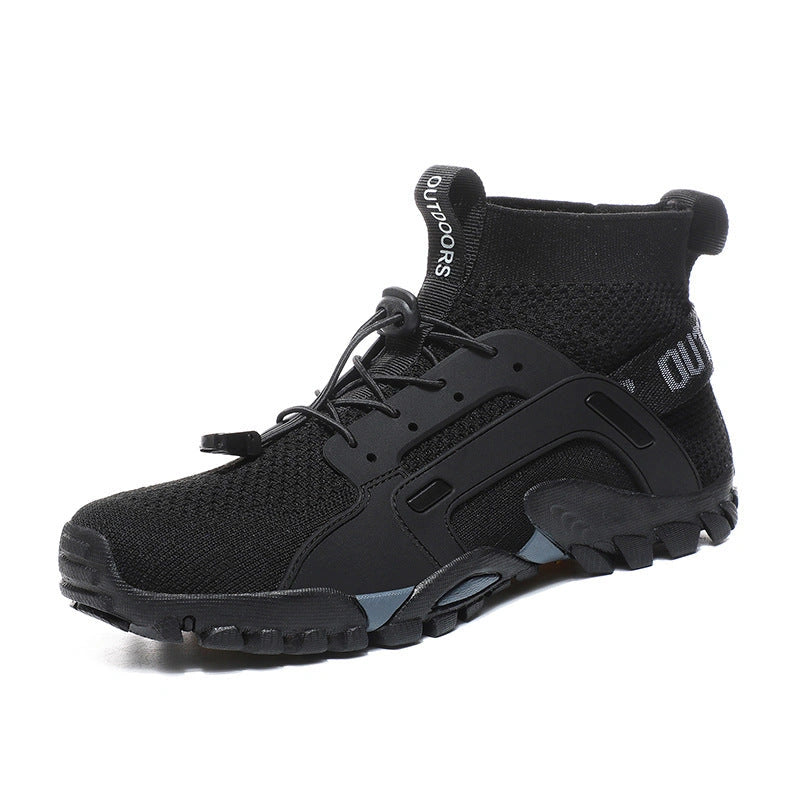 Breathable & Non-Slip Hiking Sneakers black