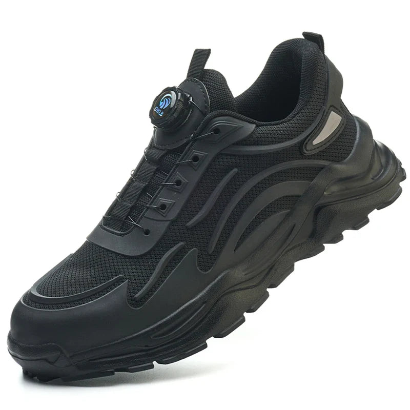 Breathable Safety Trainers with Twist-Lock Closure