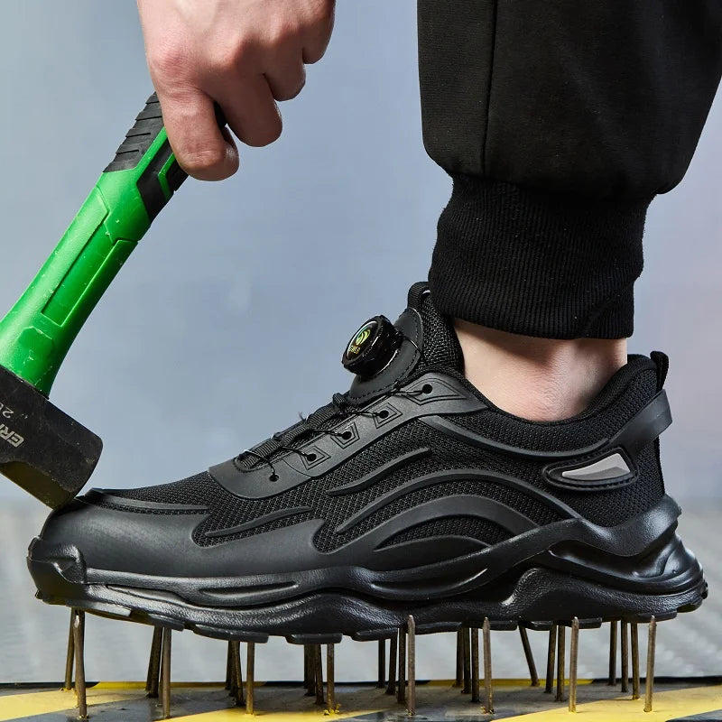 Breathable Safety Trainers with Twist-Lock Closure1