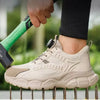 Breathable Safety Trainers with Twist Lock beige1