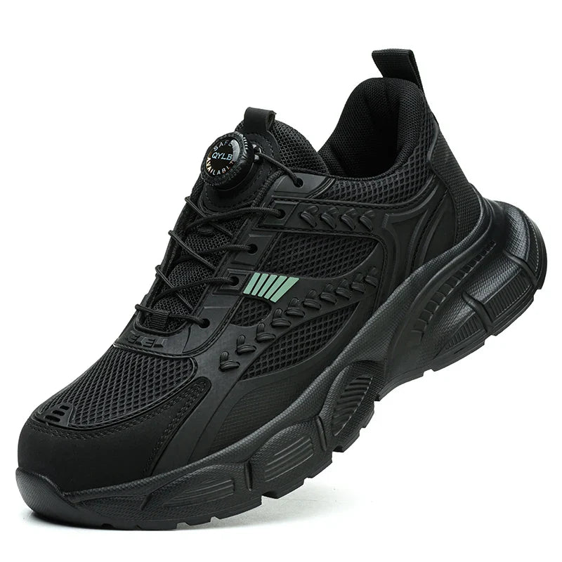 Breathable Safety Trainers with Twist Lock black