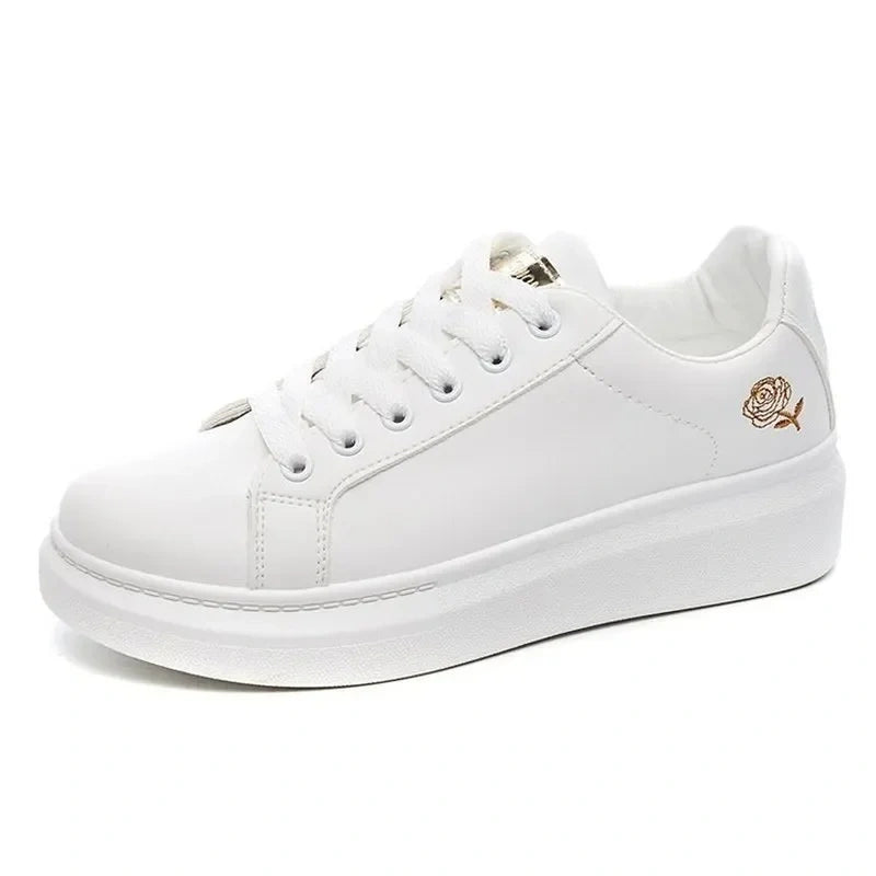 Breathable Trainers with Embroidered Flowers silver3