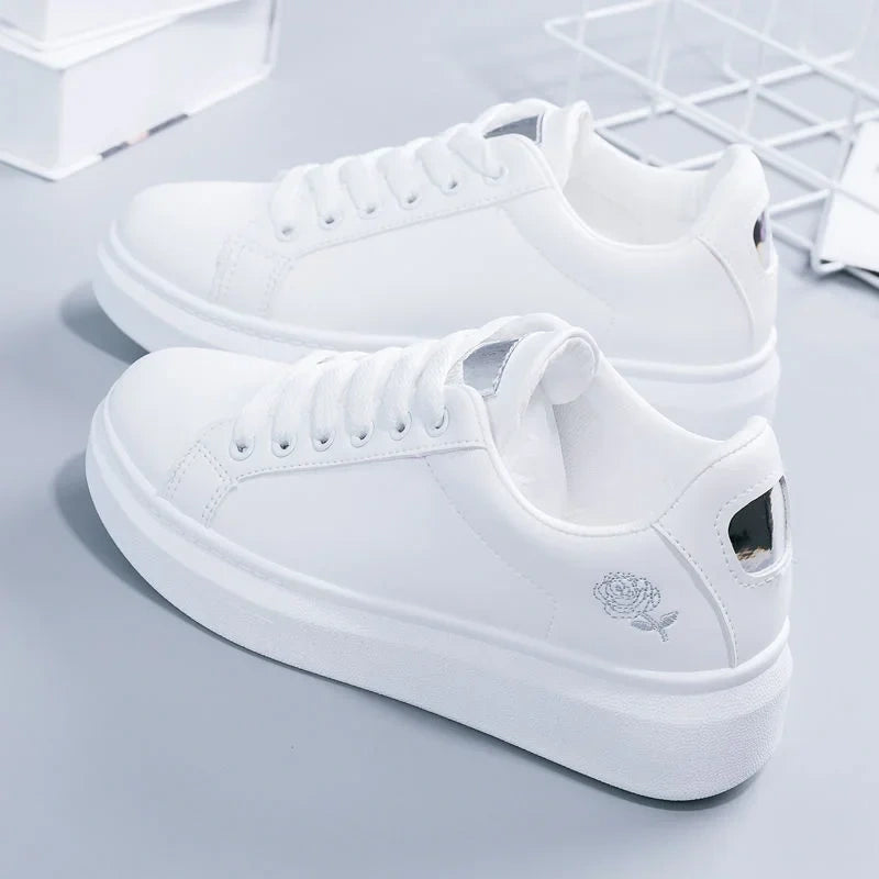 Breathable Trainers with Embroidered Flowers silver6