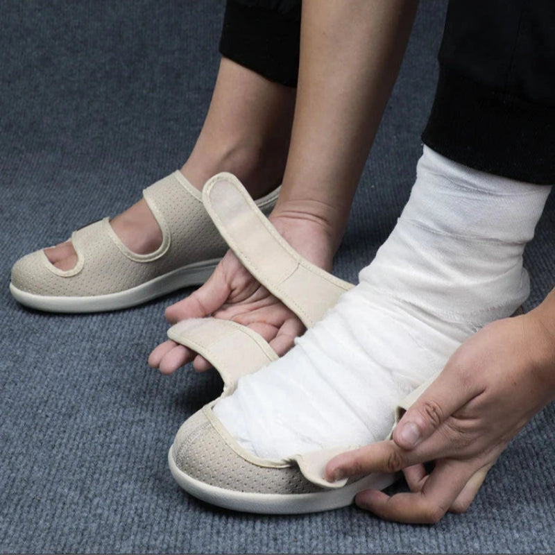 Comfortable & Breathable Orthopedic Diabetic Sandals beige 
