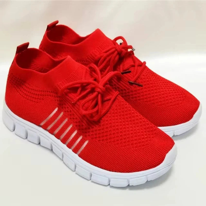Comfortable & Breathable Sneakers - For Women red