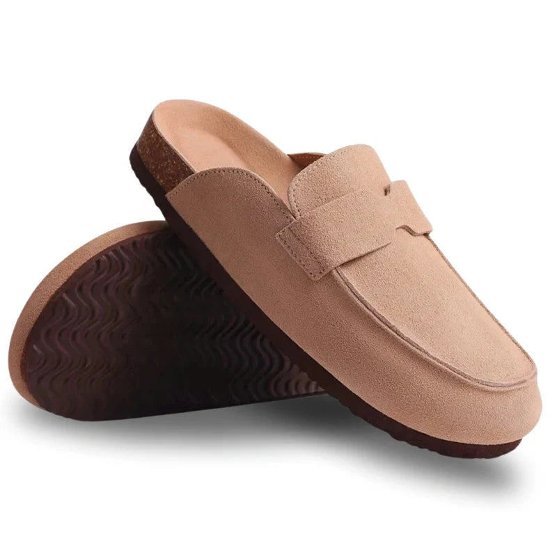 Comfortable & Breathable Suede Clogs apricot