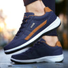 Comfortable Casual Trainers in PU Leather blue2