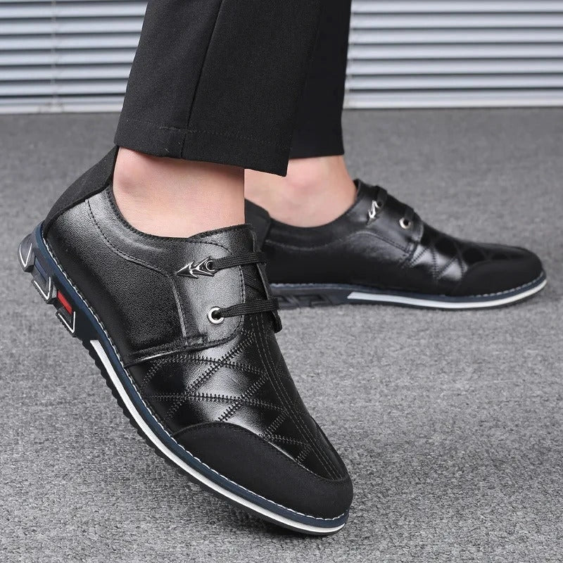 Comfortable Genuine Leather Moccasin black1