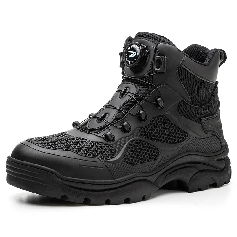 Comfortable High-Top Safety Sneakers with Rotating Button4