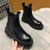 Comfortable Leather Chelsea Boots black