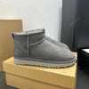 Comfortable Mini Boots with Fur Lining gray