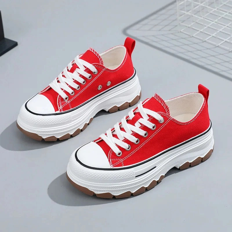 Comfortable & Platform Chunky Sneakers red1