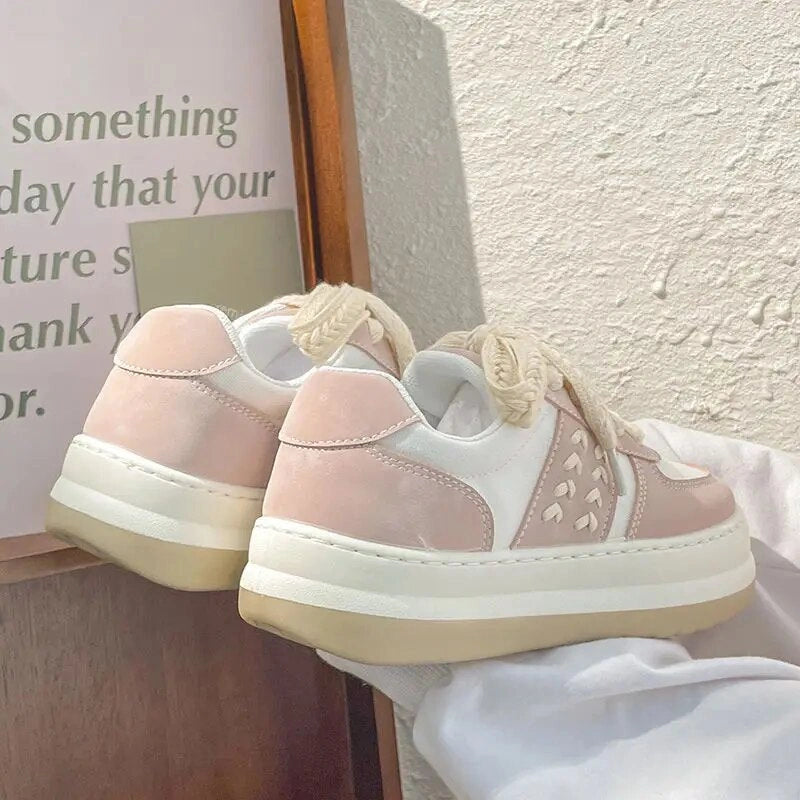 Comfortable Platform Sneakers pink