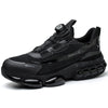 Comfortable Safety Shoes with Rotating Button - Unisex black