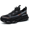 Comfortable Safety Shoes with Rotating Button - Unisex gray