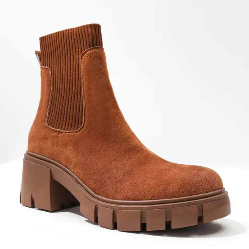 Comfortable Suede Chelsea Boots brown