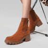 Comfortable Suede Chelsea Boots brown1