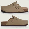 Comfortable Suede & Cork Clogs apricot2