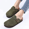 Comfortable Suede Platform Clogs green5