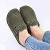 Comfortable Suede Platform Clogs green6