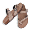 Comfortable Suede Sandals with Cork Sole apricot2