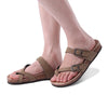 Comfortable Suede Sandals with Cork Sole apricot3