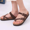 Comfortable Suede Sandals with Cork Sole brown1