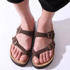Comfortable Suede Sandals with Cork Sole brown2
