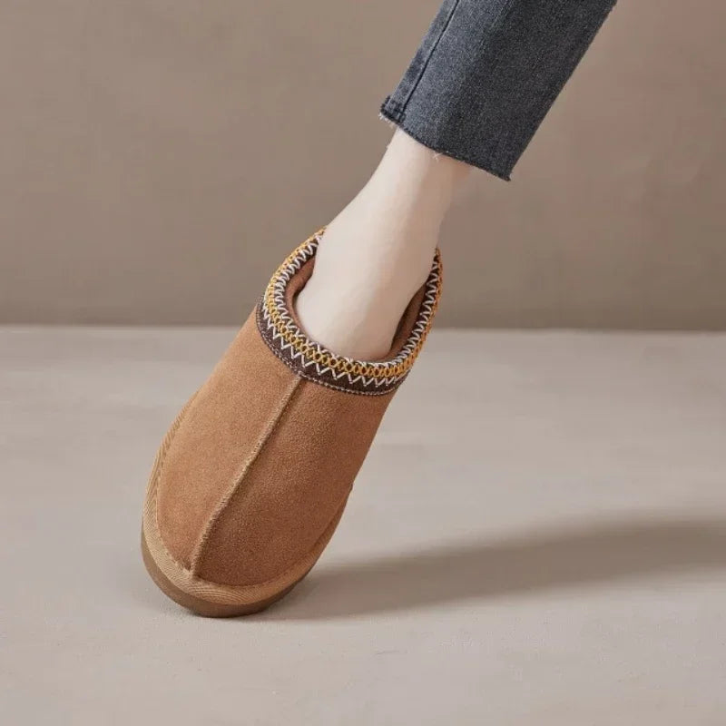 Comfortable & Warm Suede Slippers brown2