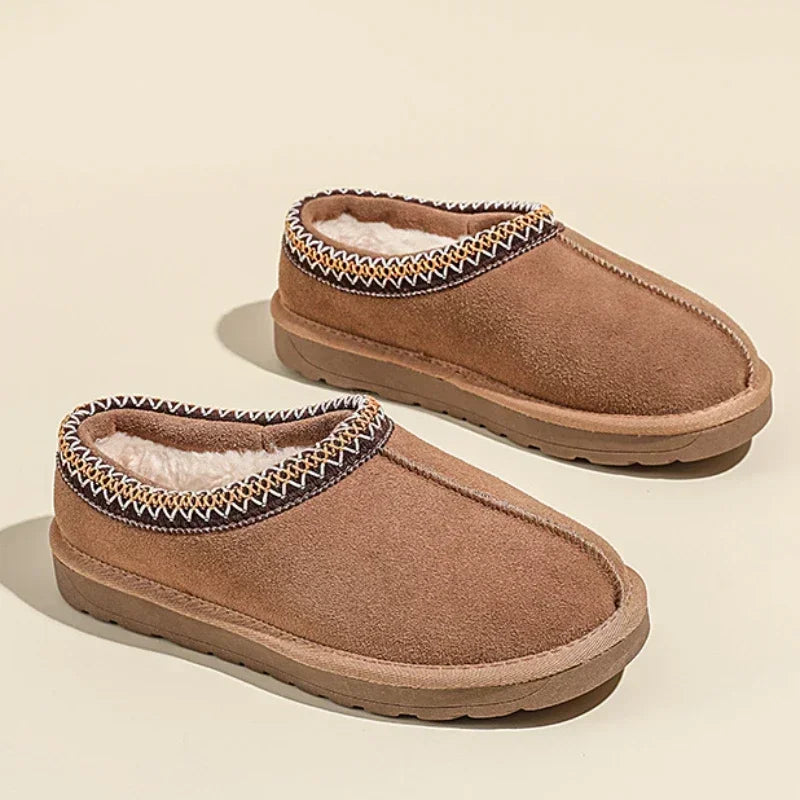 Comfortable & Warm Suede Slippers brown5