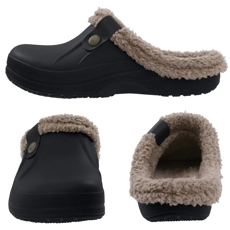 Comfortable & Waterproof Fur-Lined Clogs - Unisex black7