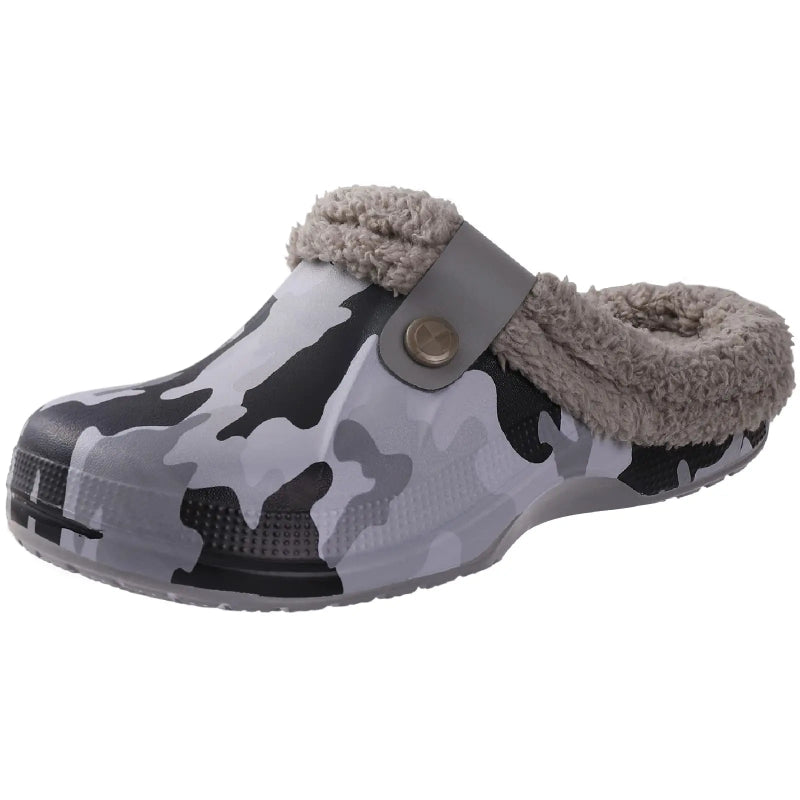 Comfortable & Waterproof Fur-Lined Clogs - Unisex camouflage